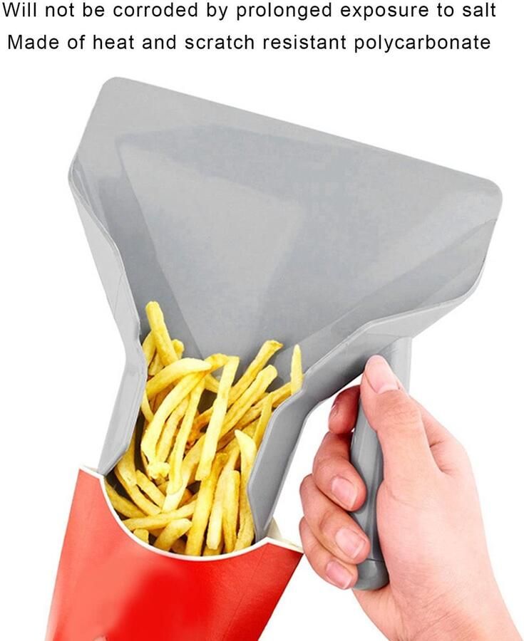 Dailygoods- Frietlepel Hittebestendig Popcorn Schep Multifunctionele Schep Rechtshandig Ontwerp Ideaal voor Snacks Krasbestendig Polycarbonaat Scooper