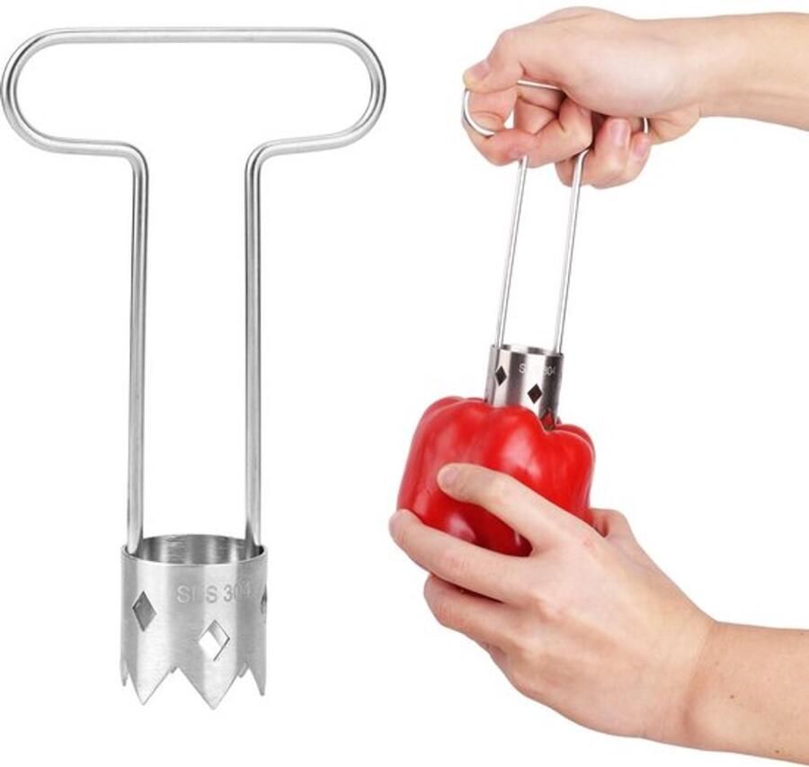 Dailygoods- Fruitboor T-Type Roestvrijstalen Groente Frambozenboor