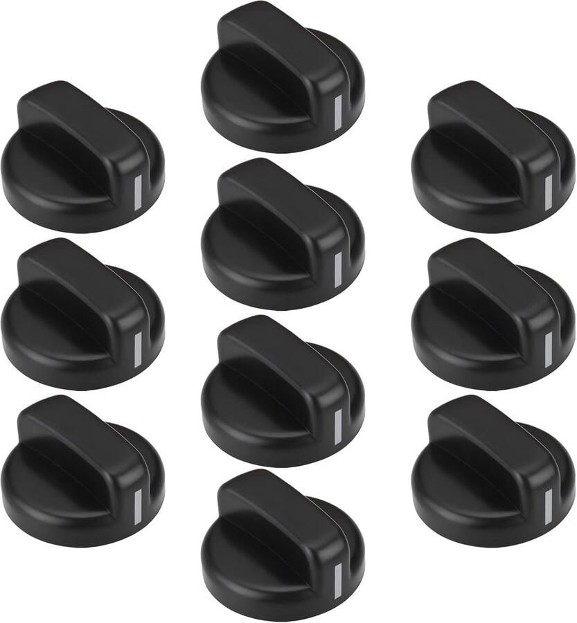 Dailygoods- Gas Kookplaat Knoppen 10 Stuks Ronde Halve Schacht Kunststof Duurzaam 43 5 x 8 mm Makkelijk Schoon te Maken Fornuis Knoppen