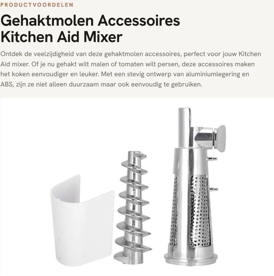 Dailygoods- Gehaktmolen Accessoires Tomatenpers Spiraal Schacht Blender Stopper Filterhuls Aluminiumlegering Draadstang Spiraal 16 3 x 5 8 cm Keukenaccessoires