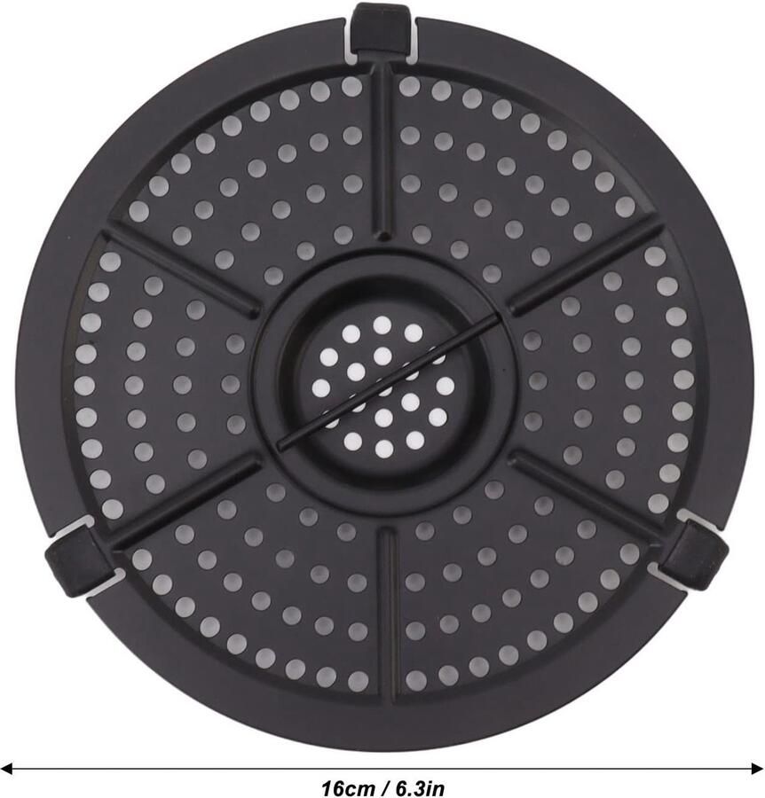 Dailygoods- Grillpan Vervanging Roestvrij Staal 16x16cm Vaatwasserbestendig Inclusief Olie Borstel Lichtgewicht 110g Frituurpan