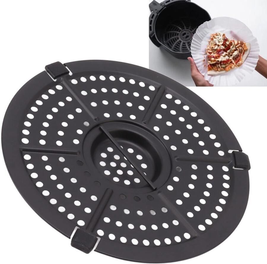Dailygoods- Grillpan Vervanging Roestvrij Staal 16x16cm Vaatwasserbestendig Inclusief Olie Borstel Lichtgewicht 110g Frituurpan