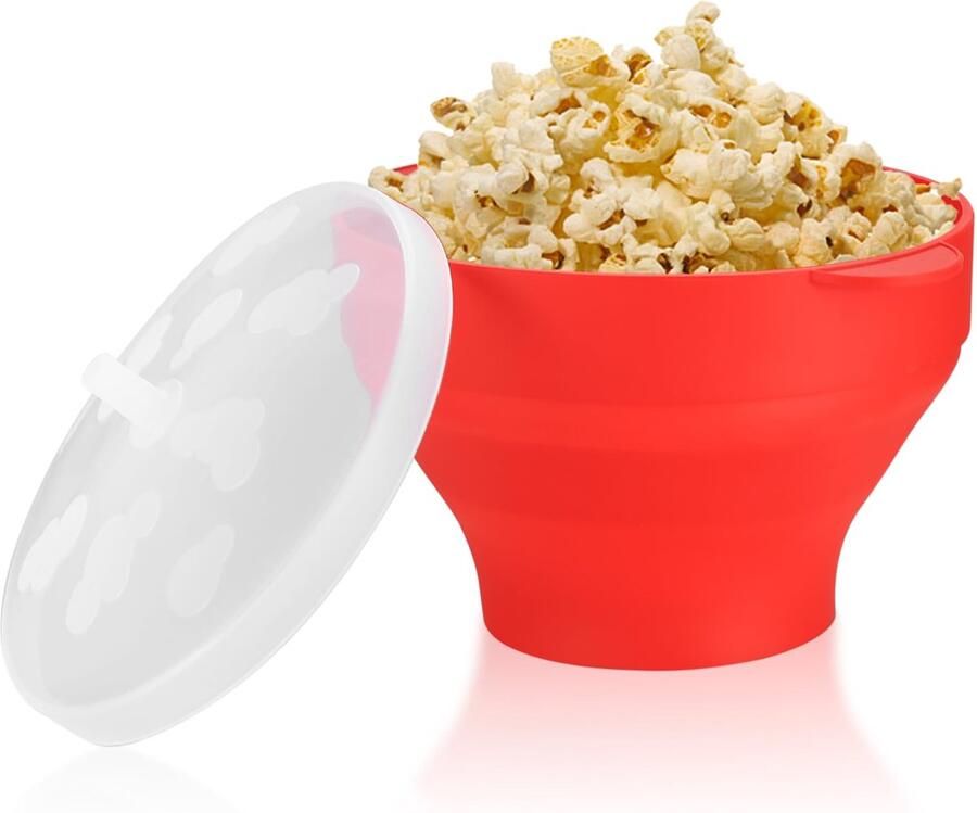 Dailygoods Grote Opvouwbare Siliconen Popcorncontainer BPA-vrij Voor Magnetron