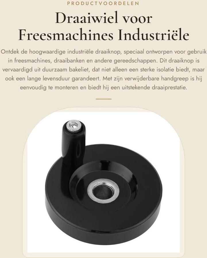 Dailygoods- Handwiel 10x63mm Verstelbaar Handwiel Removable