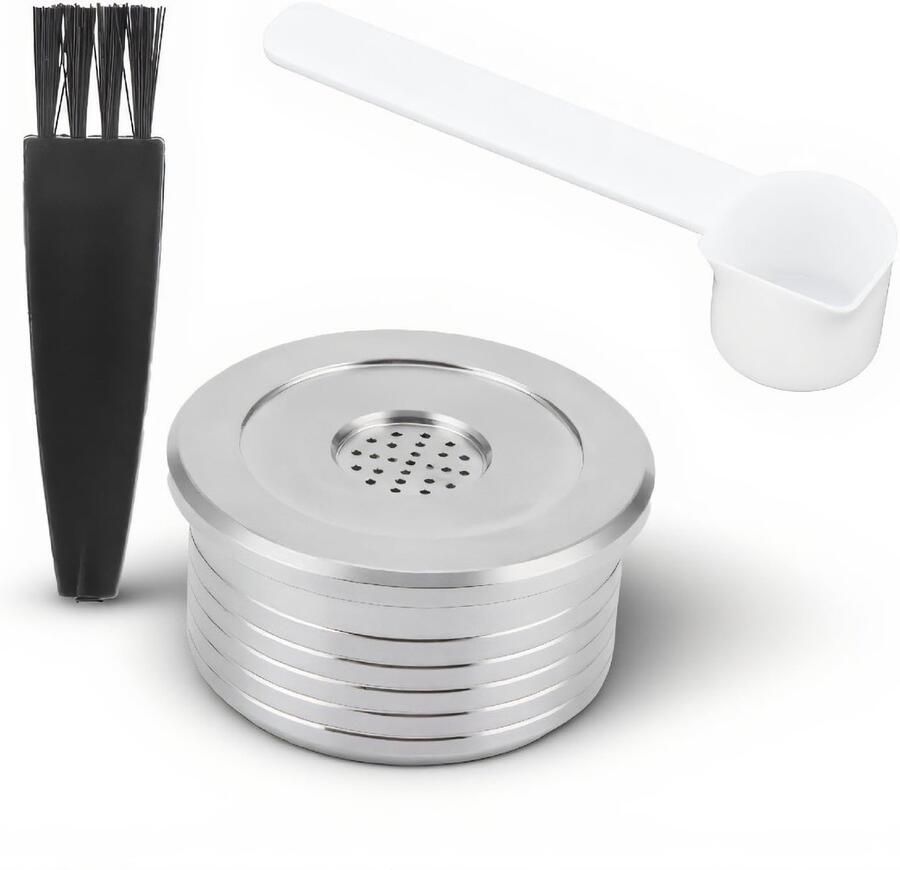 Dailygoods Herbruikbare Koffiecapsule met Lepelborstelset voor Koffiezetapparaten