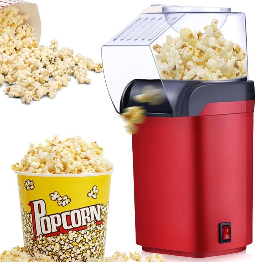 Dailygoods Hete Lucht Popcornmachine 1200 W voor Gezonde Popcorn