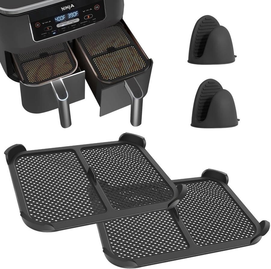 Dailygoods Heteluchtfriteuse Accessoires Spatbescherming Set van 2