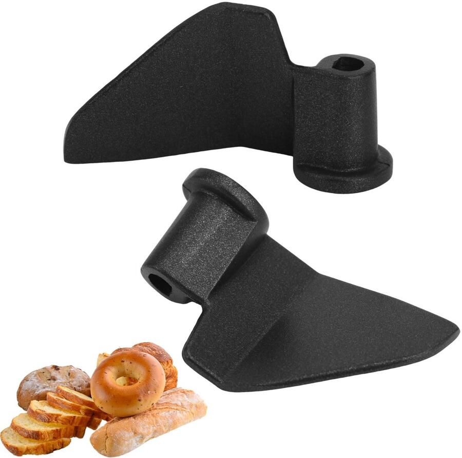 Dailygoods- Kneedpeddel Vervanging 2 Stuks Aluminiumlegering Compatibel met Cuisinart CBK-110 Zwart 6 7x4cm Broodbakmachineonderdeel