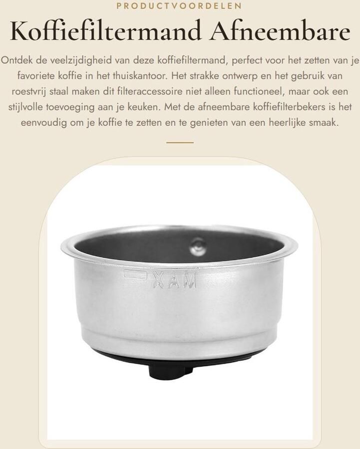 Dailygoods- Koffiefiltermand afneembaar Roestvrijstalen Filteraccessoire Koffiefilterhouder nr4 Koffiefilter herbruikbaar Geschikt voor koffiemachine Hoogwaardige kwaliteit