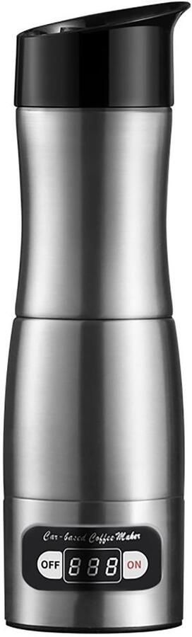 Dailygoods- Koffiemachine Draagbaar Autokoffiemachine 12 24V Roestvrij Staal Capaciteit 150 ml Verwarmingstijd 5-8 minuten Inclusief Bekerhouder Espresso Maker