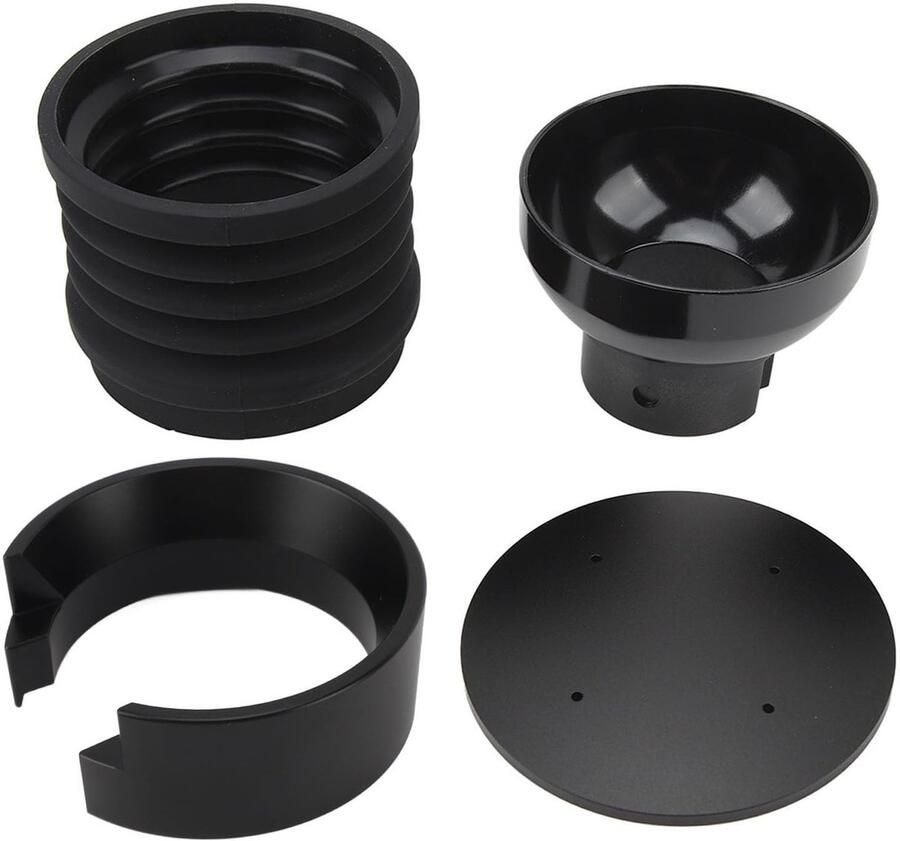 Dailygoods Koffiemolen Dosistrechter met 2-in-1 Functie Zwart