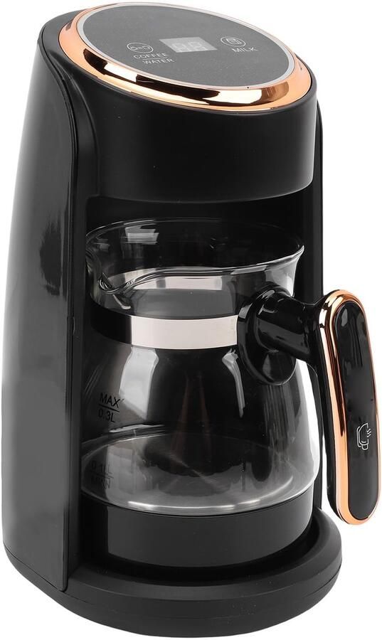 Dailygoods- Koffiezetapparaat 600W Automatisch Melkverwarmingsfunctie 300Ml Brouwcapaciteit Elektrische Theepot Slaapmodus Koffiemaker