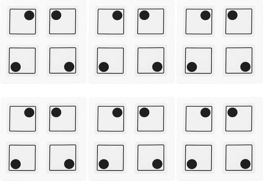 Dailygoods- Kookplaat Stickers 24 Stuks Zelfklevend 11x11mm Geschikt voor de meeste kookplaten Vinylmateriaal Matte coating voor eenvoudige reiniging Kookplaatlabels