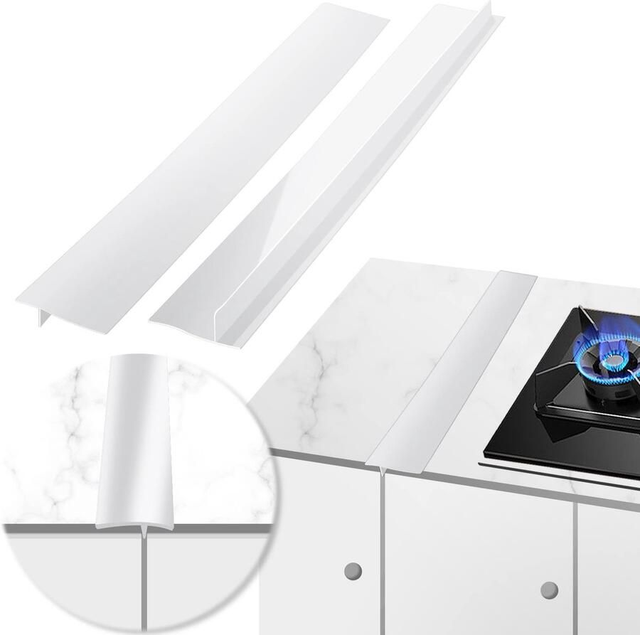 Dailygoods- Kookplaatteller 2 Stuks Siliconen Antislip Spleetafdekking Universeel Eenvoudig te Wassen 76 cm Splijtafdekking