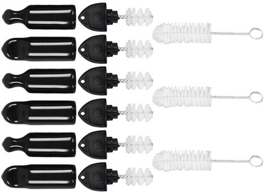 Dailygoods Kraanborstels met lange steel Bierbrouwen Hygiëneborstel 13 x 7 x 4 cm Accessoires voor biertap Geschikt voor vaatjes Zwart