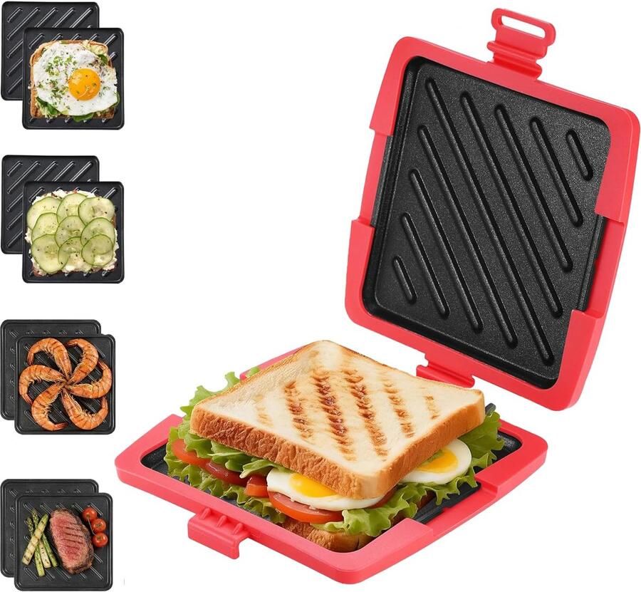 Dailygoods Magnetron Broodrooster met Antiaanbaklaag Ideaal voor Ontbijt en Reizen