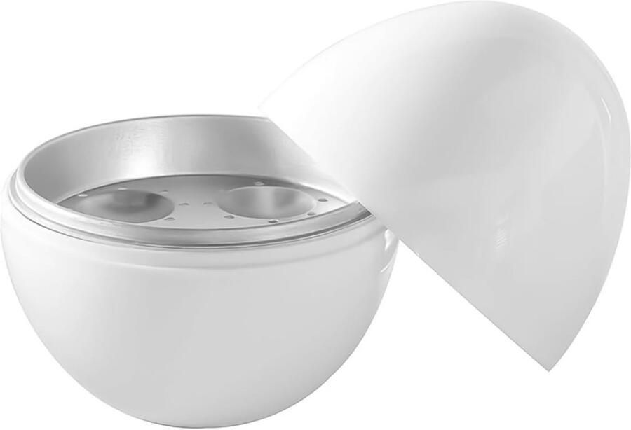 Dailygoods Magnetron Eierkoker voor 4 Eieren met Instelbare Gaarheid