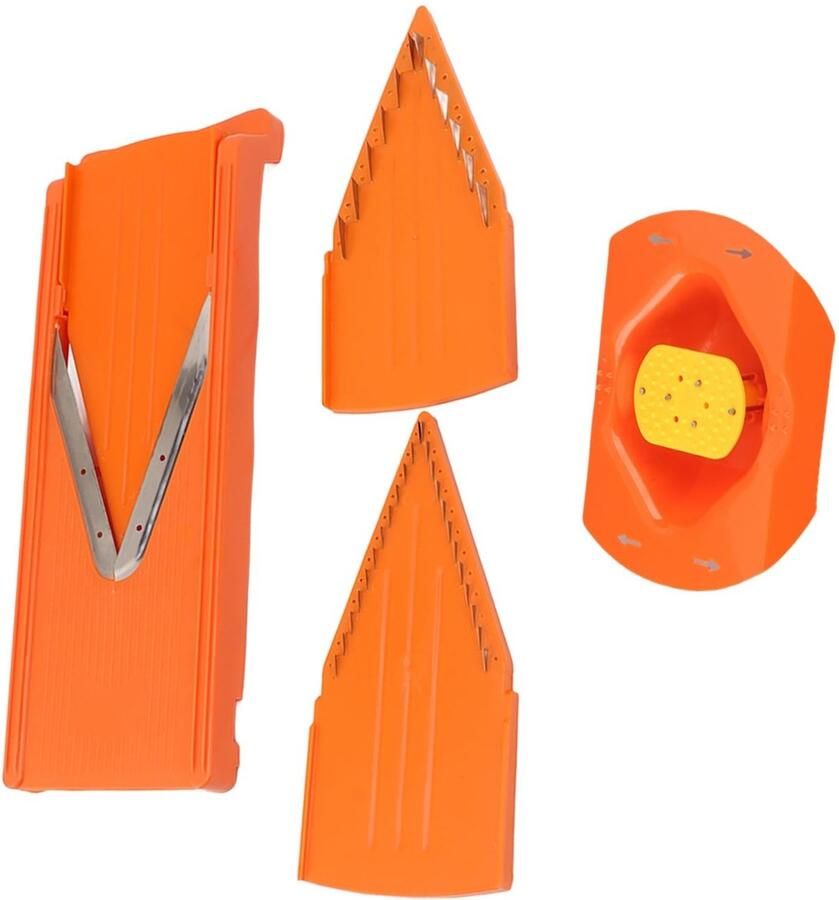 MTTs- Mandoline-snijder Handbescherming Groentesnijder V-mes Roestvrijstalen Mes Duurzaam Frame Antislip Bodem Geschikt voor Fruit en Groenten - Foto 1