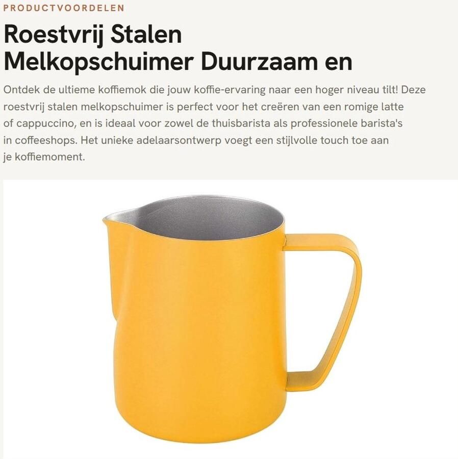 Dailygoods- Melkopschuimer Hoogwaardig Roestvrij Staal Koffiemok Latte-Art Uniek Adelaarsontwerp Hittebestendig Duurzaam
