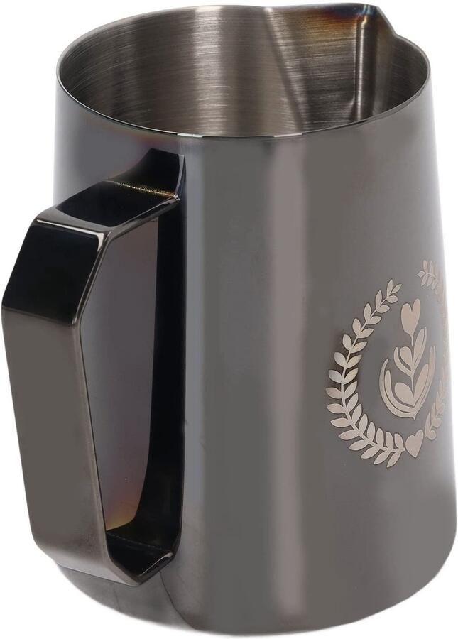 Dailygoods- Melkopschuimkan 450 Ml Roestvrij Staal Drupless Gieten Compact Formaat Duurzaam Eenvoudige Bediening Melkbeker