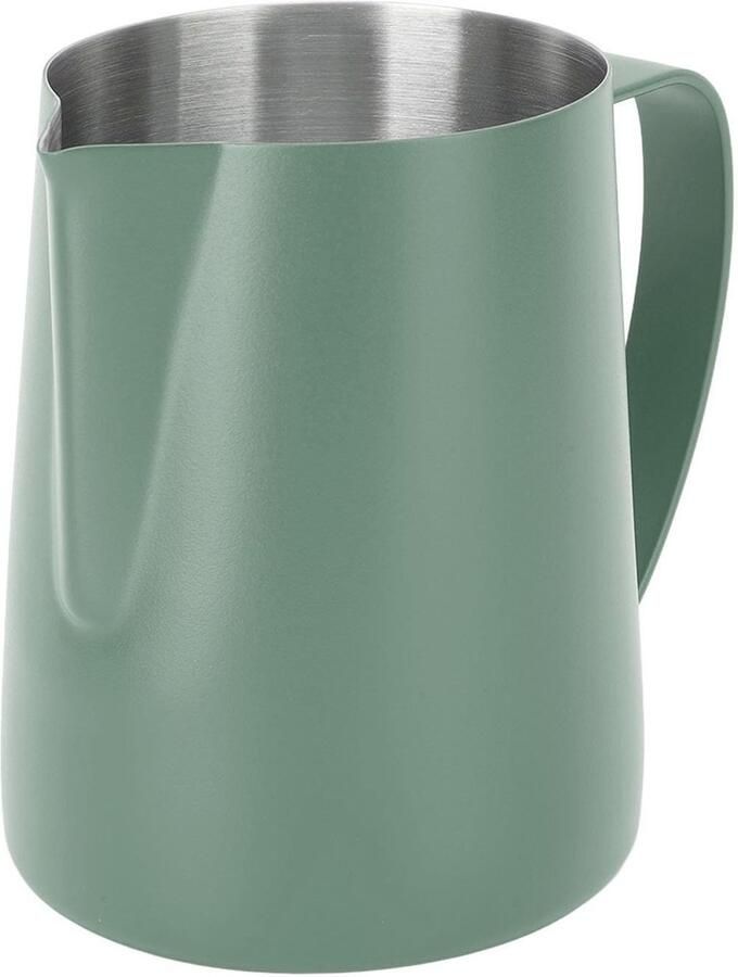 Dailygoods- Melkopschuimkan 480 Ml Roestvrij Stalen Melkkan Melkopschuimer Geschikt voor Latte en Melkthee Duurzaam en Praktisch Hoogte 11 3 cm