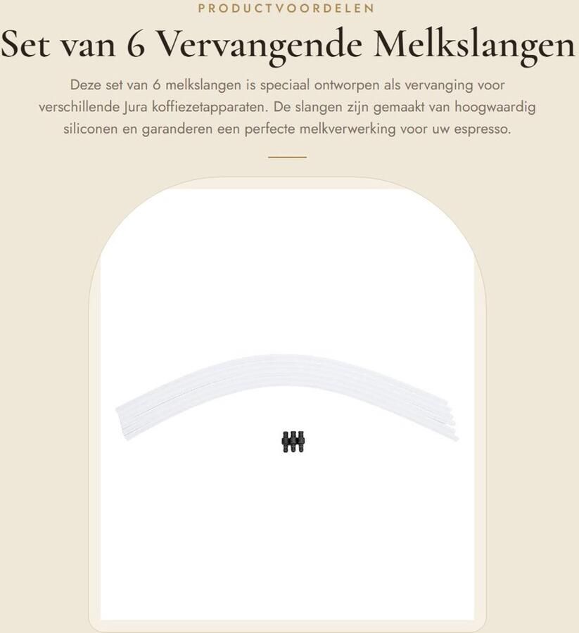 Dailygoods- Melkslangen Vervangingsset 6 Stuks Siliconen Melkslangen Aansluitingen Accessoireset Compatibel met Jura Hittebestendig Koffiemachine Slangen