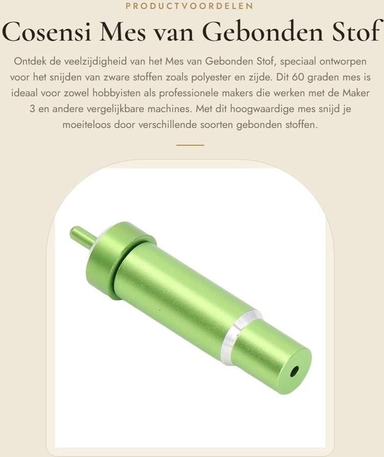 Dailygoods- Mes 60 Graden Snijden van Zware Stoffen Tungsten Cobalt Geschikt voor Maker 3 Eenvoudige Installatie Veelzijdig Gebruik Snijmes