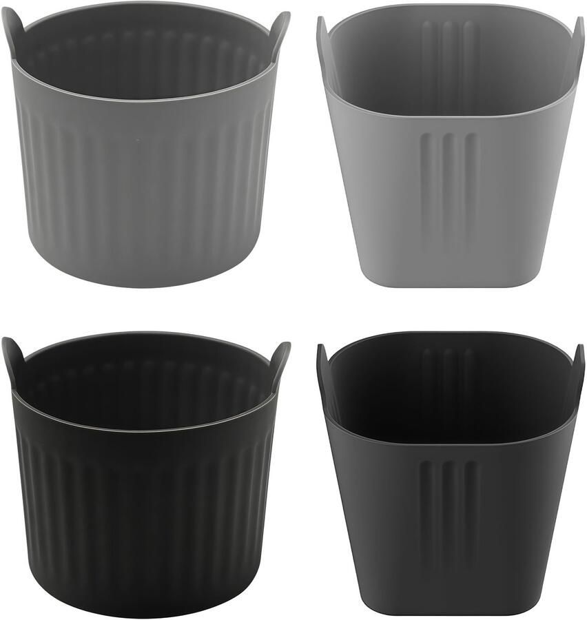 Dailygoods- Muffinblik 4-delige set Siliconen Muffinbekers BPA-vrij Hittebestendig Antiaanbaklaag Geschikt voor Airfryer Oven Magnetron Muffinbakjes