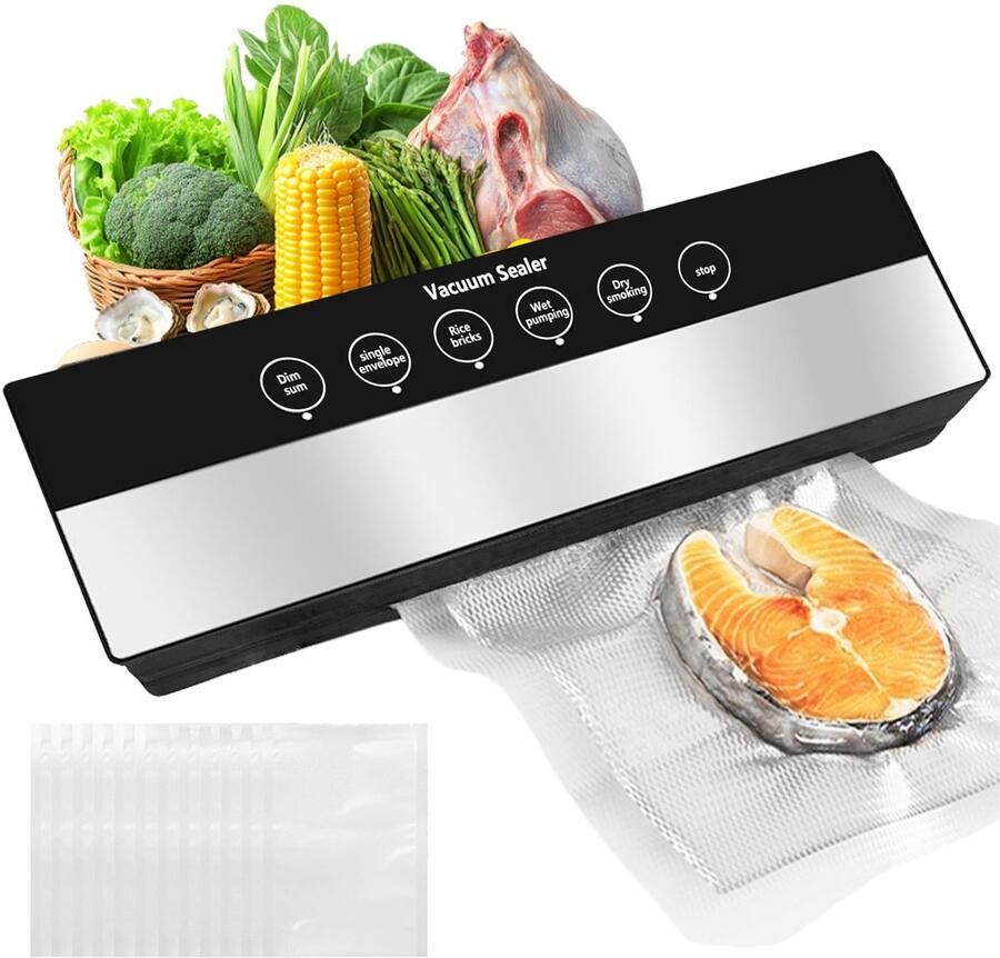 Dailygoods Multifunctionele Vacuümmachine met 6-in-1 Functies en 50 Vacuümzakken