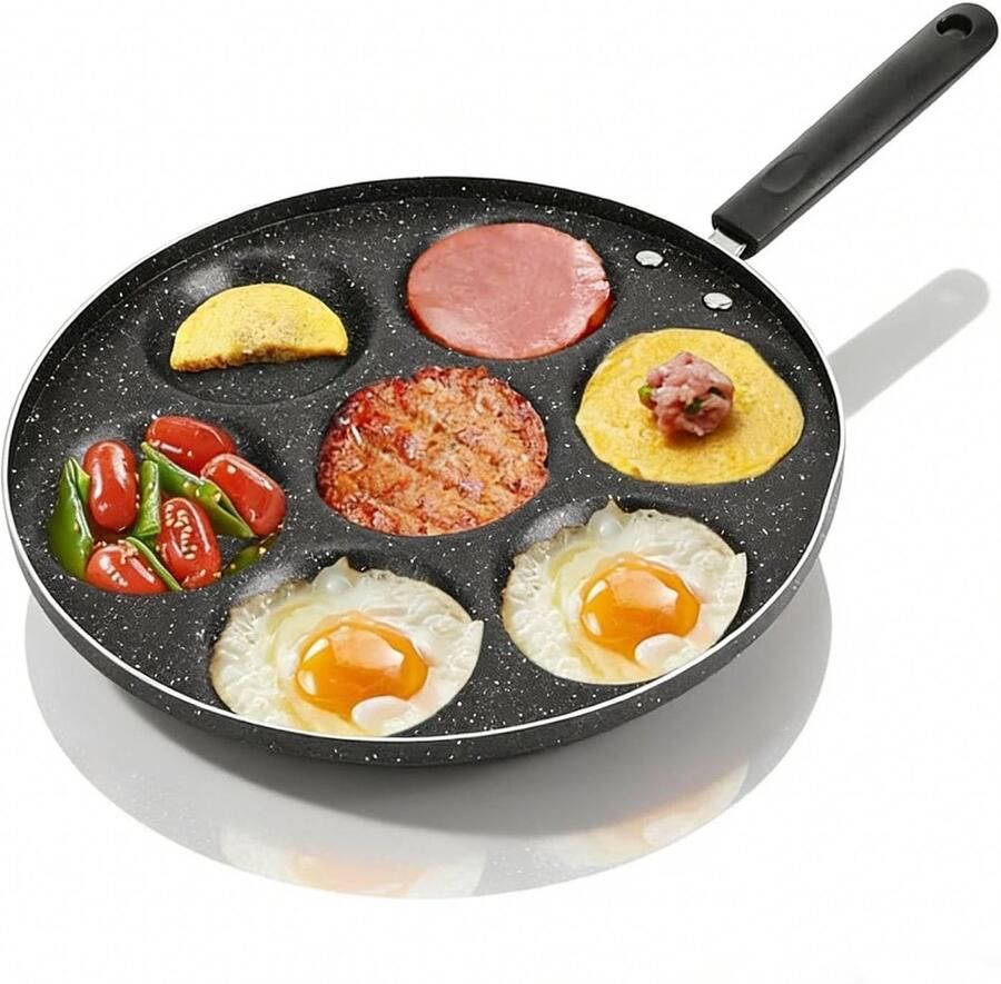 Dailygoods Nonstick Pancake Pan met 7 Gaten voor Eieren en Pannenkoeken - Foto 2