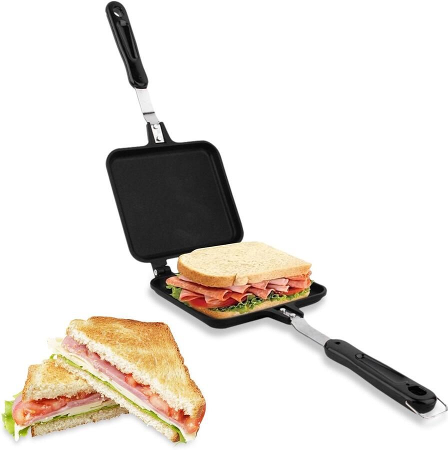 Dailygoods Ontbijt Sandwich Maker en Wafelijzer Non-stick Bakpan