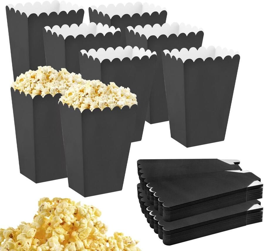 Dailygoods- Popcornzakjes 50 stuks Papieren Dozen Snoepdozen