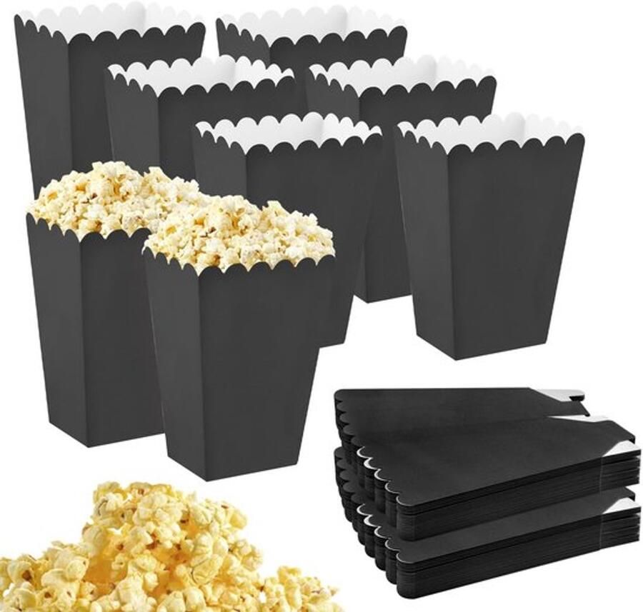 Dailygoods- Popcornzakjes 50 stuks Papieren Dozen Snoepdozen