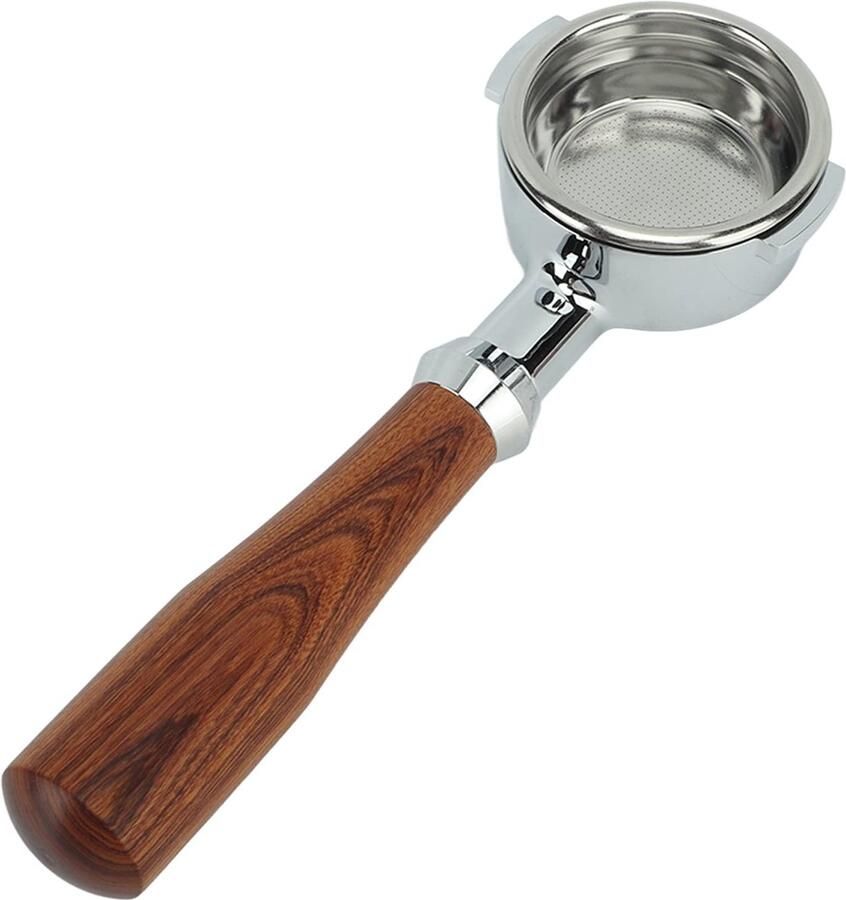 Dailygoods- Portafilter 58mm Bodemloos Naakte Espresso Handgreep met Twee Oren Afneembaar Ontwerp Compatibel met Raket Faema Rancilio Verbeterde Extractie Koffiezetapparaat