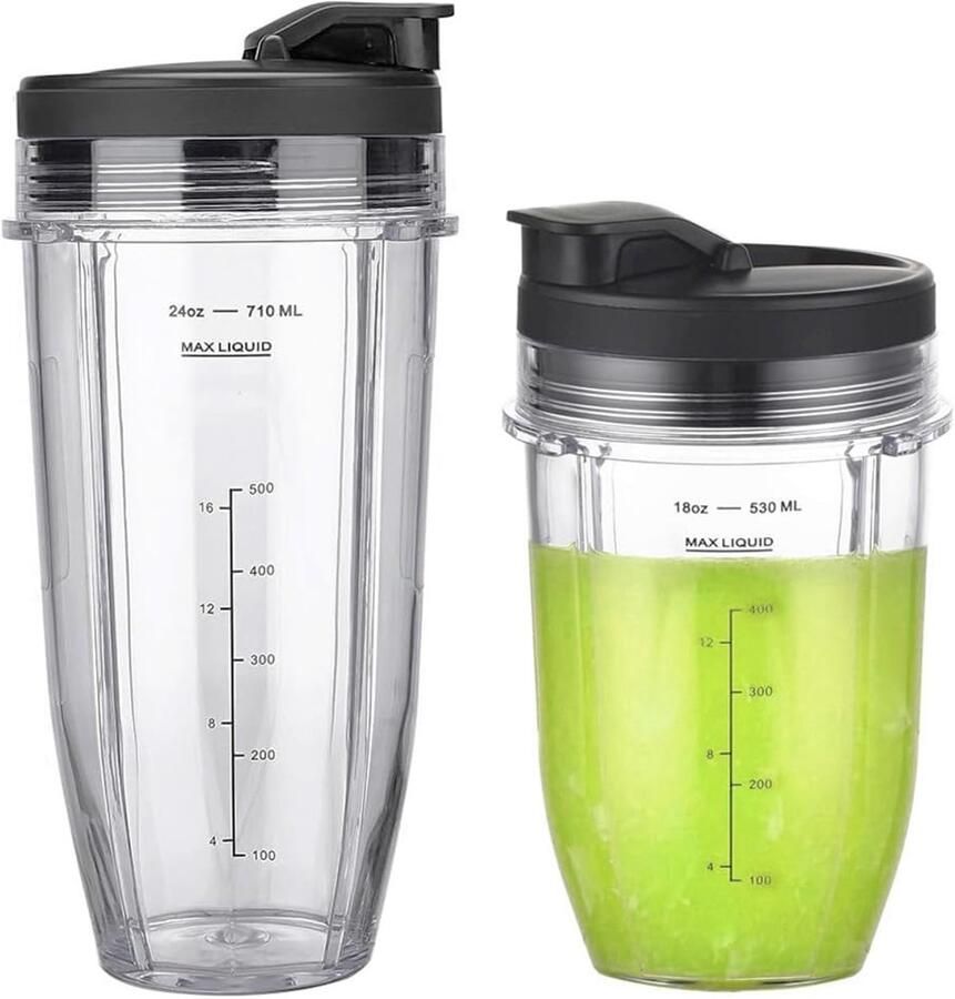 Dailygoods- Reservebeker met 2 Deksels Vaatwasmachinebestendig BPA-vrij Tritan Materiaal Compatibel met Ninja Blender Duurzaam en Helder Blenderbeker - Foto 1