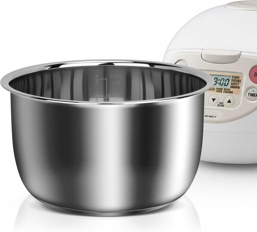 Dailygoods Rijstkoker Binnenpan van Roestvrij Staal Vaatwasmachinebestendig