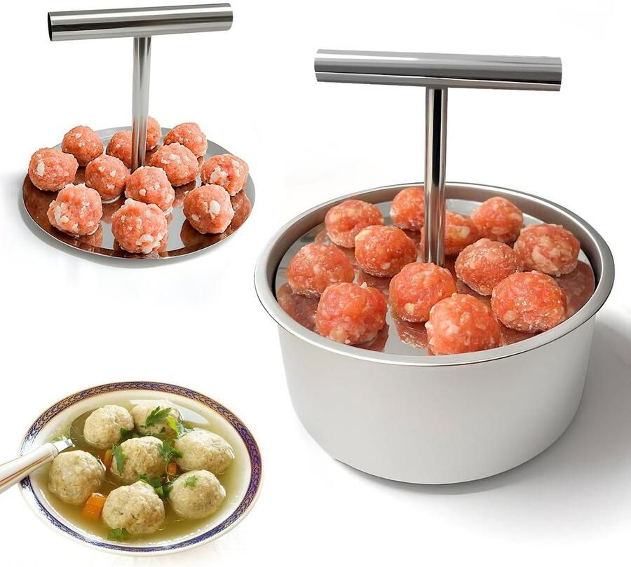 Dailygoods Roestvrijstalen gehaktballenvorm Handmatige vleesballetjes maker