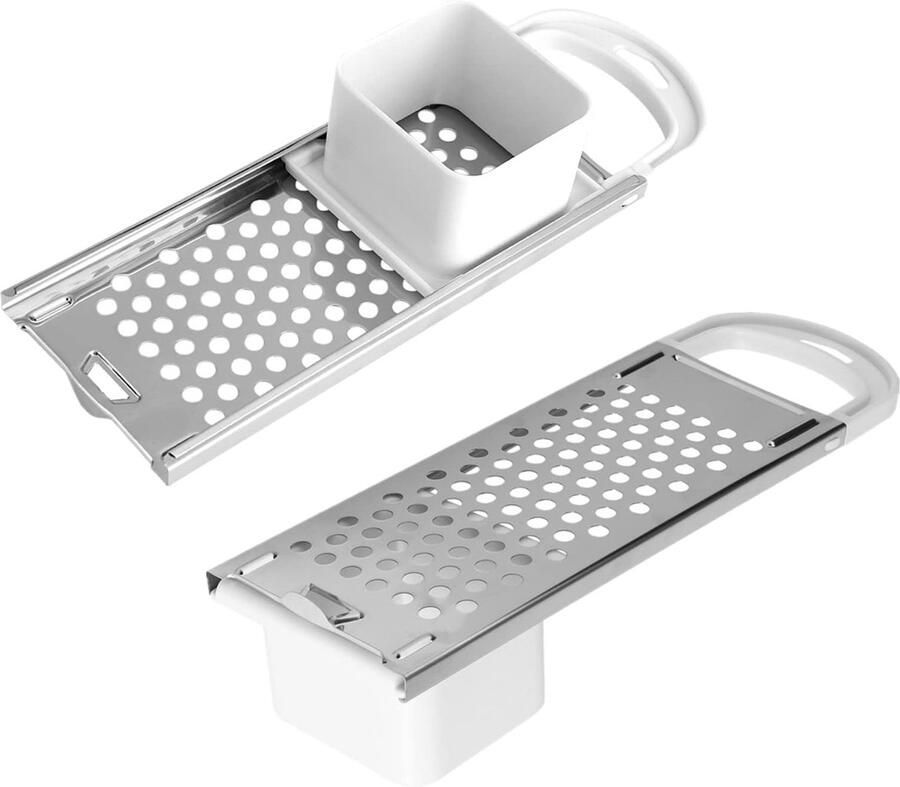 Dailygoods- Spaetzle Maker Roestvrijstalen Noodle Maker Duitse Noodle Press Tool Comfortabele Handgreep Set van 2