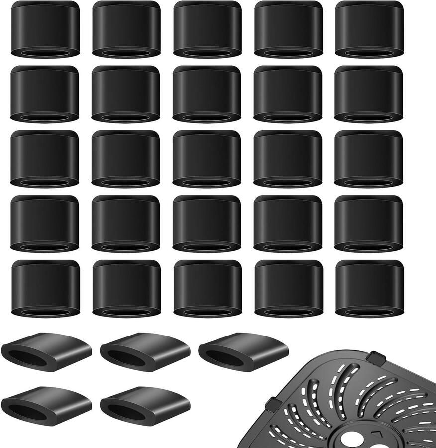 Dailygoods Rubber Buffers voor Airfryer 30 Stuks Universele Silicone Bescherming