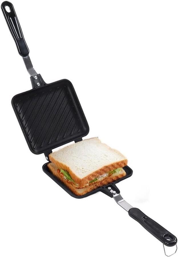 Dailygoods- Sandwichmaker compact Dubbelzijdige Broodrooster