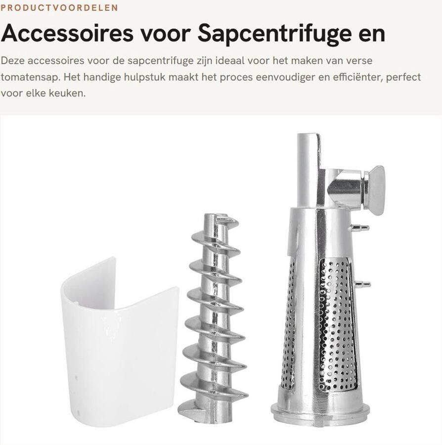 Dailygoods- Sapcentrifuge Accessoires Hulpstuk Vleesmolen Filtermof Toebehoren Mixerhulpstuk