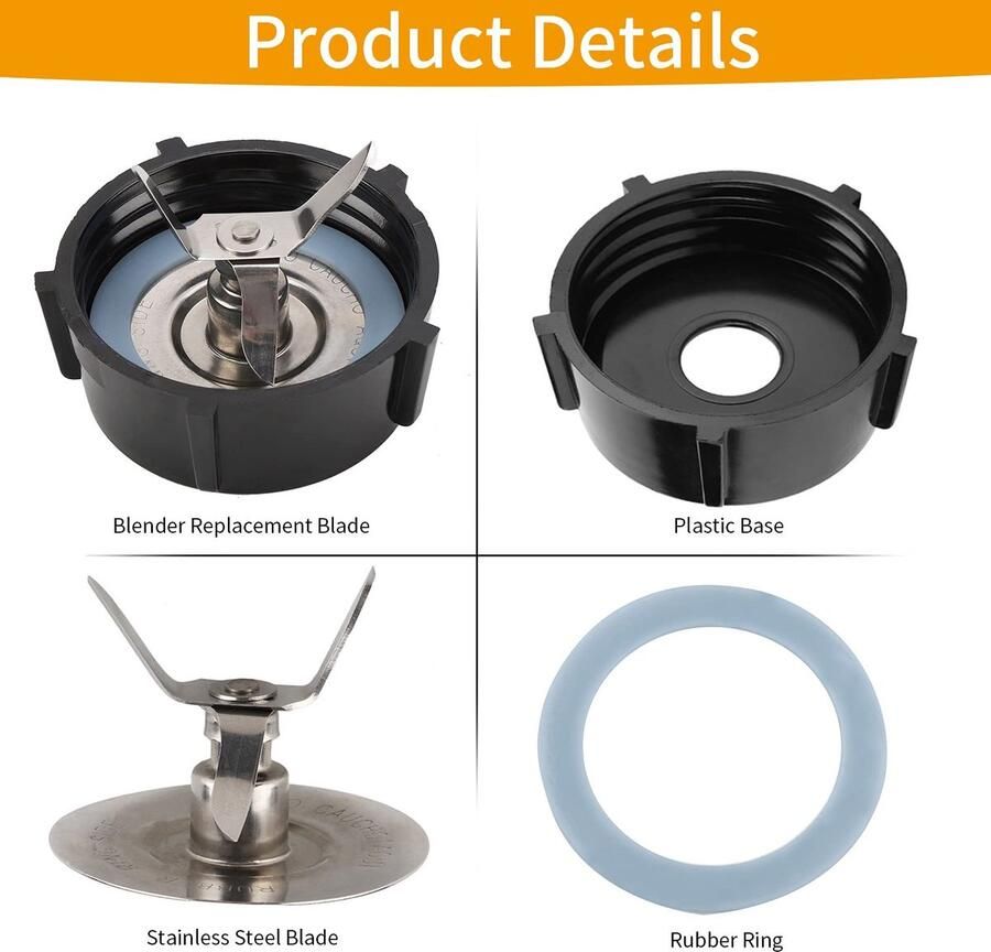 Dailygoods- Sapcentrifuge Messen Roestvrij Staal Vervangende Messen Reserveonderdelen Blender Basis Afdichtring Herbruikbaar en Eenvoudig te Reinigen
