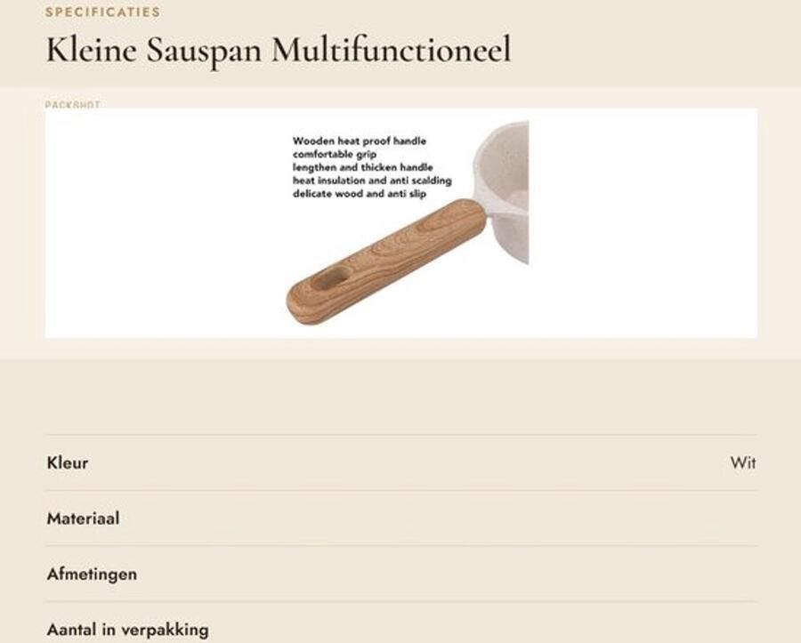 Dailygoods- Sauspan met Anti-aanbaklaag Kleine Kookpot Multifunctioneel