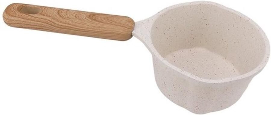 Dailygoods- Sauspan met Anti-aanbaklaag Kleine Kookpot Multifunctioneel Kookgerei Platte Bodem Ideaal voor Frituren 250 Ml Inhoud