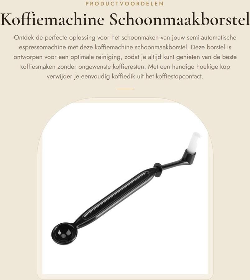 Dailygoods- Schoonmaakborstel Hittebestendig Flessenborstel Borstel Koffiemachine Nylon 23 x 3 cm Koffieborstel