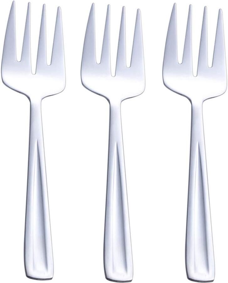 Dailygoods- Serveervork Set van 3 Roestvrij Staal Vaatwasmachinebestendig 24 1 cm Perfect voor Feest Buffet Hoogwaardige Kwaliteit Serveerbestek