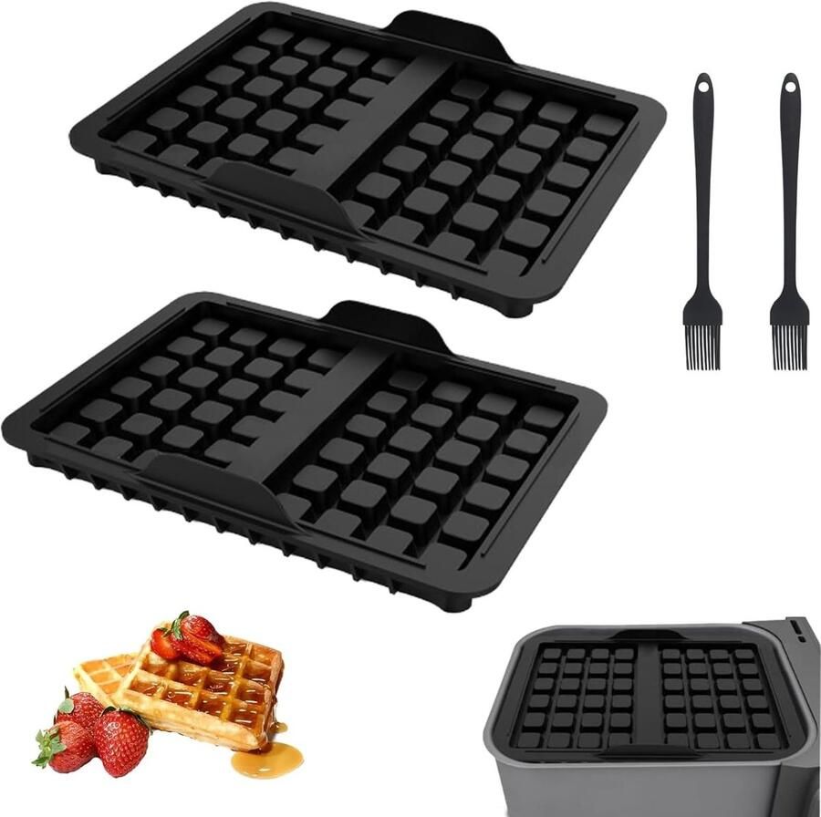 Dailygoods Set van 2 Accessoires voor Belgische Wafels Geschikt voor Heteluchtfriteuse
