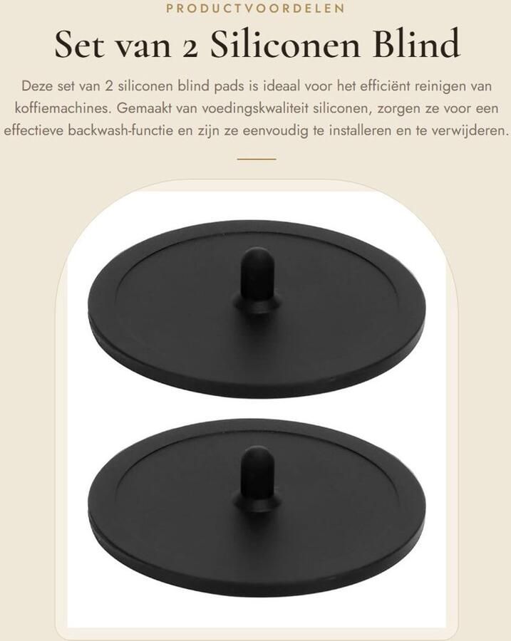 Dailygoods Set van 2 Siliconen Blind Pads voor Koffiemachines
