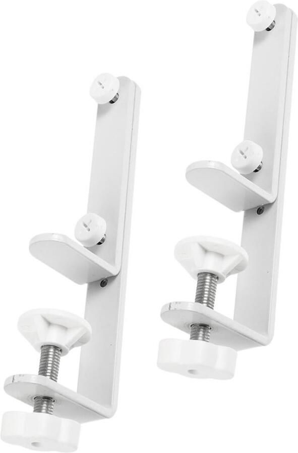 Dailygoods Set van 2 Verstelbare Gatplaathouders van Wit IJzer
