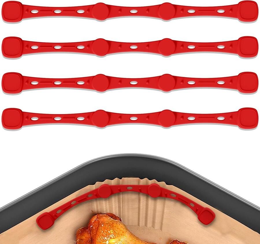Dailygoods Set van 4 Magneet Silicone Sper voor Air Fryer Hittebestendige accessoires